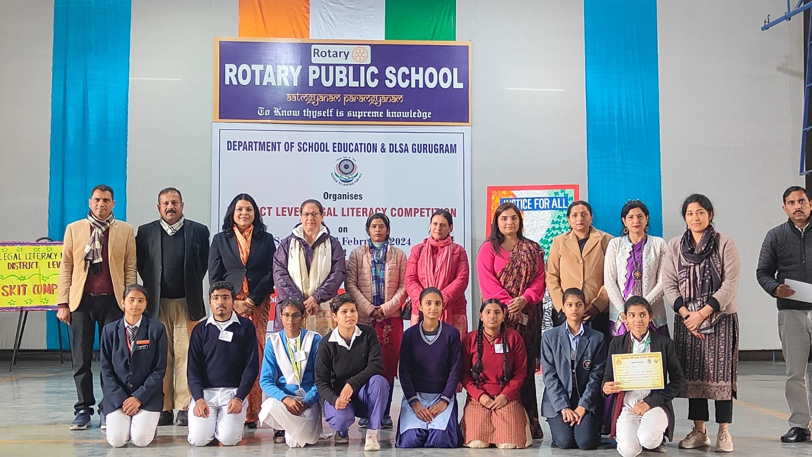 DISTRICT LEVEL LEGAL LITERACY COMPETITION HOSTED BY ROTARY PUBLIC SCHOOL